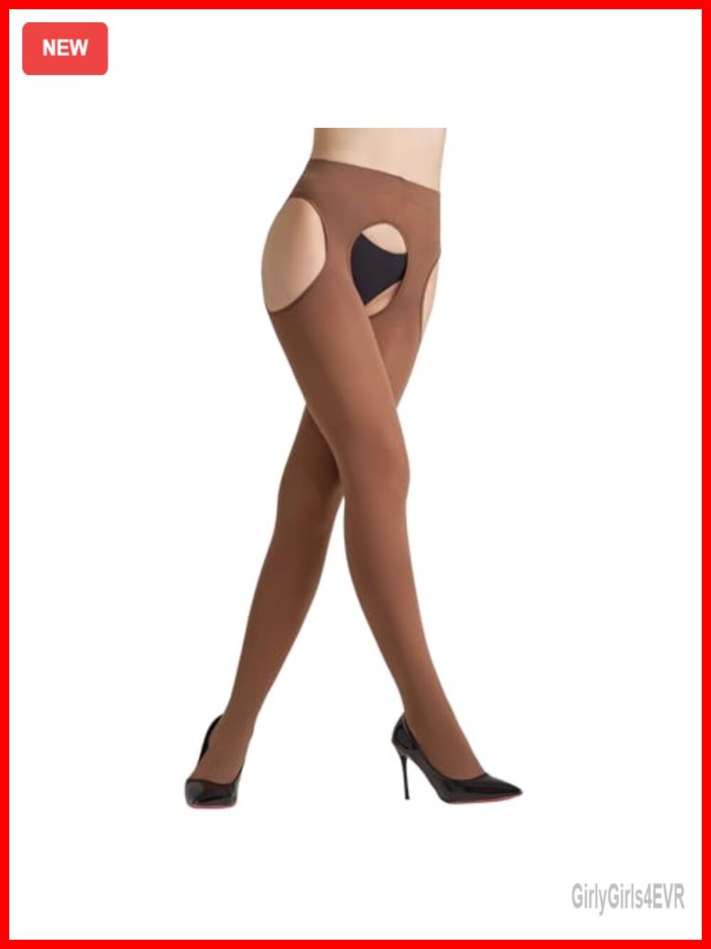 Suspender Pantyhose Crotchless Tights 120 Denier Nylon Spandex